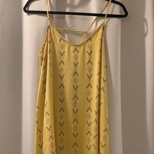 Yellow Spring Aztec Patterned Dress
